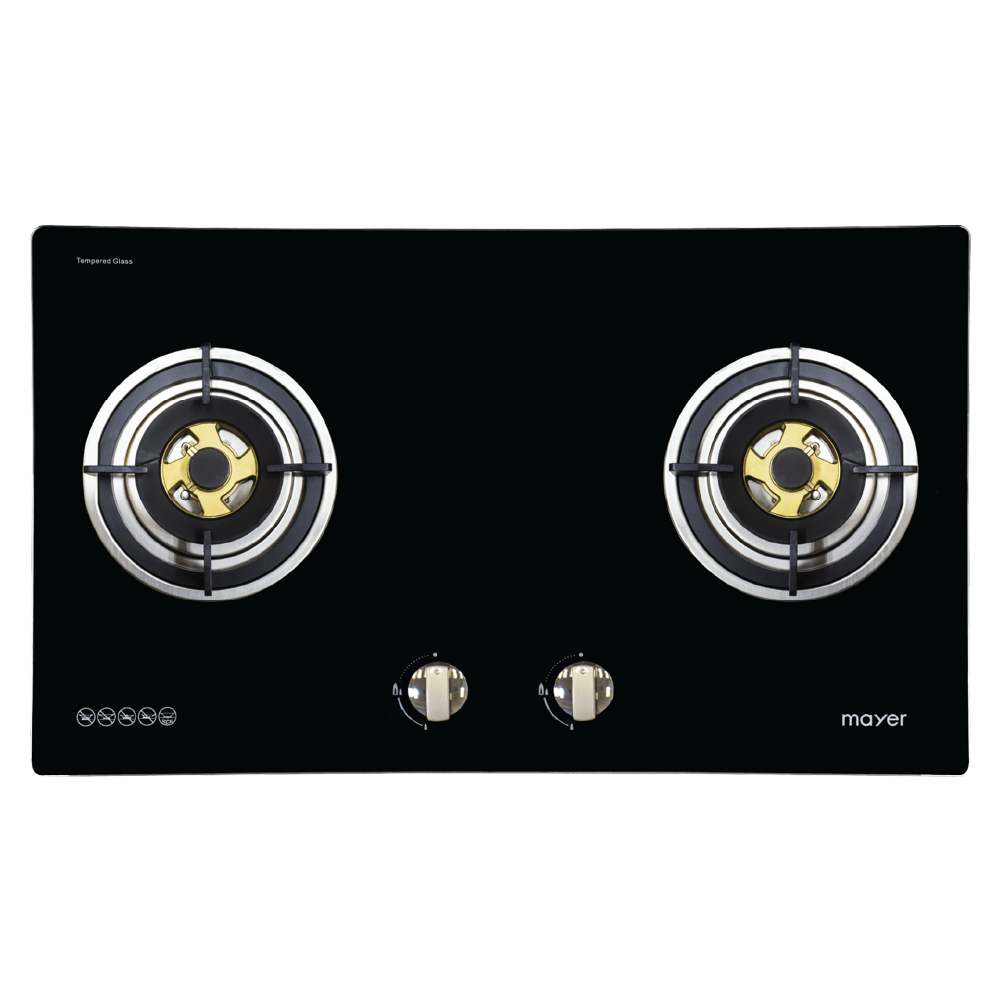 Mayer 86cm 2 Burner Glass Gas Hob MMGH882HI