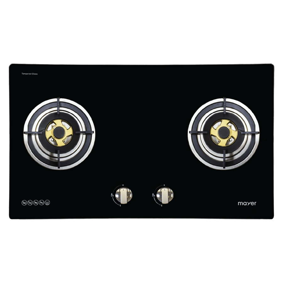 Mayer 86cm 2 Burner Glass Gas Hob MMGH882HI