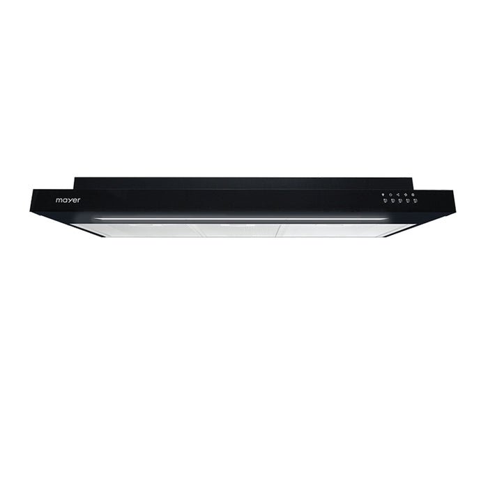 Mayer 90 cm Semi-Integrated Slimline Cooker Hood MMSI900LEDHS-BK