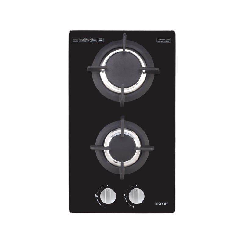 Mayer 30 cm Domino Gas Hob 2 Burner MMGH320H