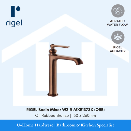 Rigel W2-R-MXB1373X-ORB Sigle Lever Basin Mixer - Oil rubbed bronze
