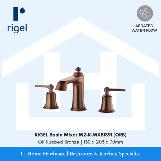 Rigel W2-R-MXB1391-ORB Basin Mixer - Oil rubbed bronze