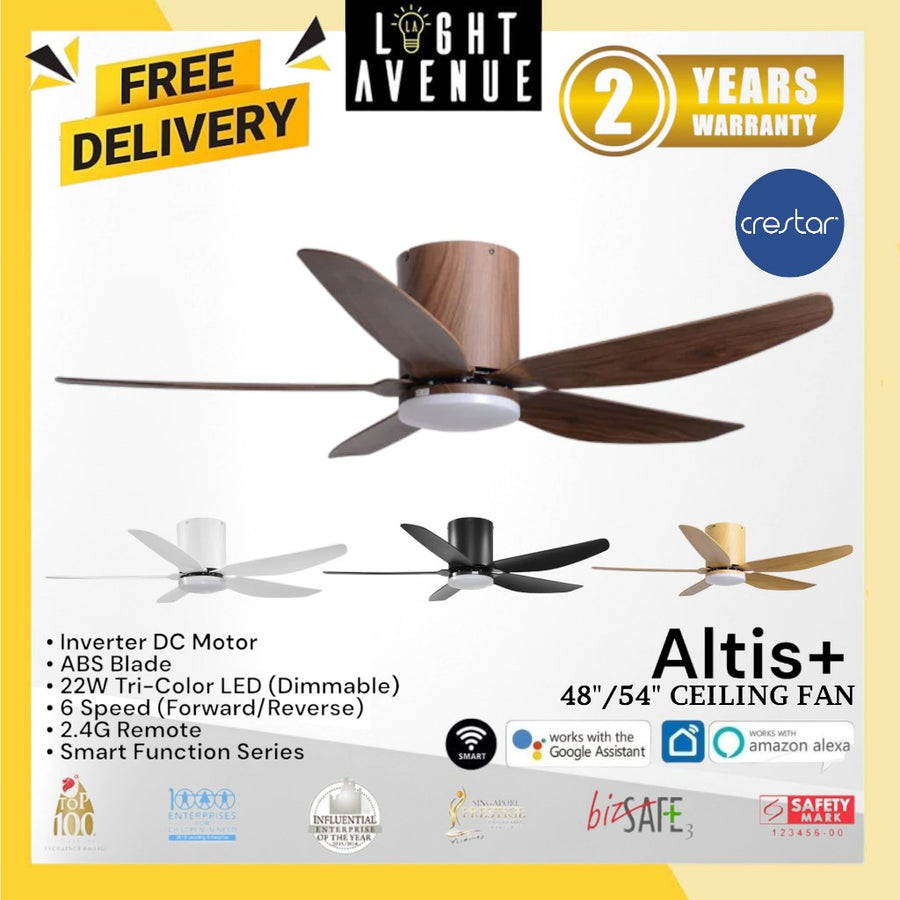 Crestar Altis 5 Blade Smart Ceiling Fan 48"/54"