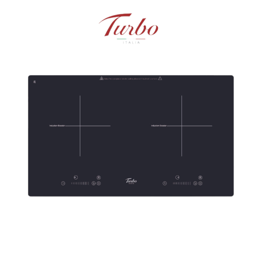 Turbo Italia TIA800B 75cm 2 Zones Induction Hob with Touch Control