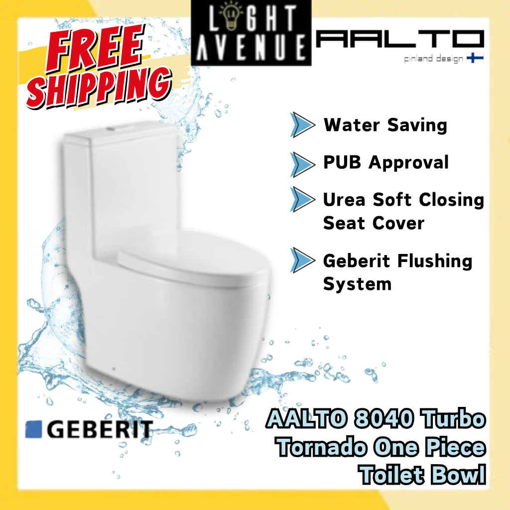 AALTO AL8040 Turbo Tornado One Piece Toilet Bowl