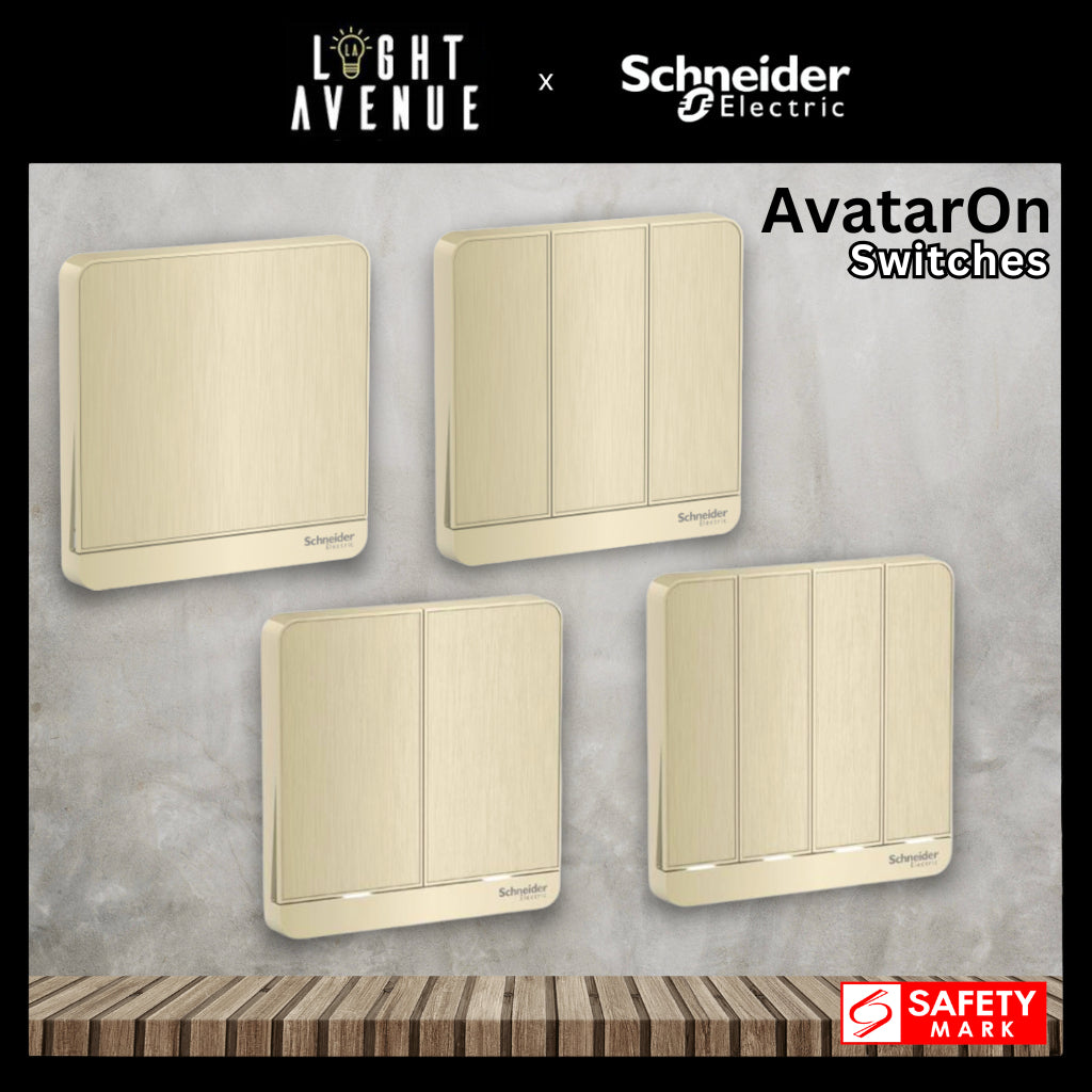 Schneider Electric AvatarOn Switch (Gold Hairline)