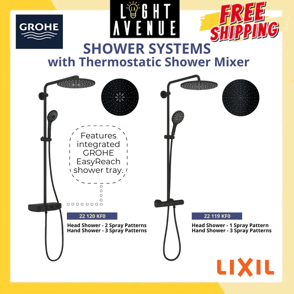 Grohe 26 075 AL0 Euphoria 310 Rainshower System with Thermostatic Mixer