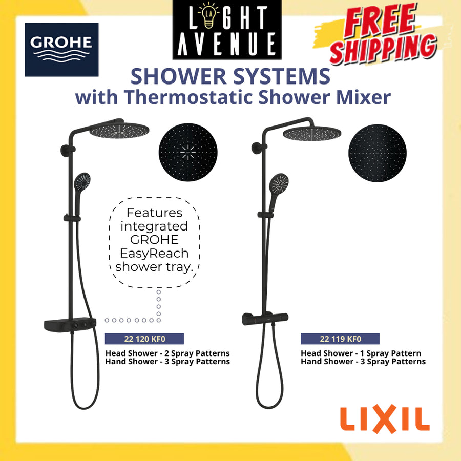 Grohe 26 075 DL0 Euphoria 310 Rainshower System with Thermostatic Mixer