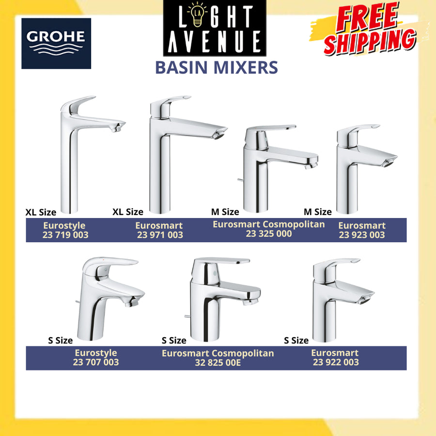 Grohe 23 325 000 Eurosmart Cosmopolitan Basin Mixer M-Size
