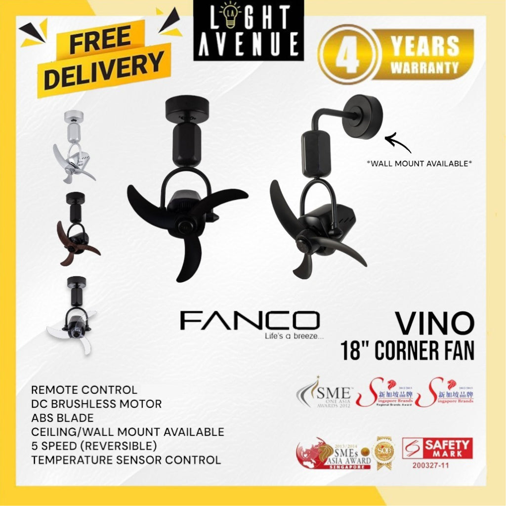 Fanco Vino Corner/Wall Fan 18"