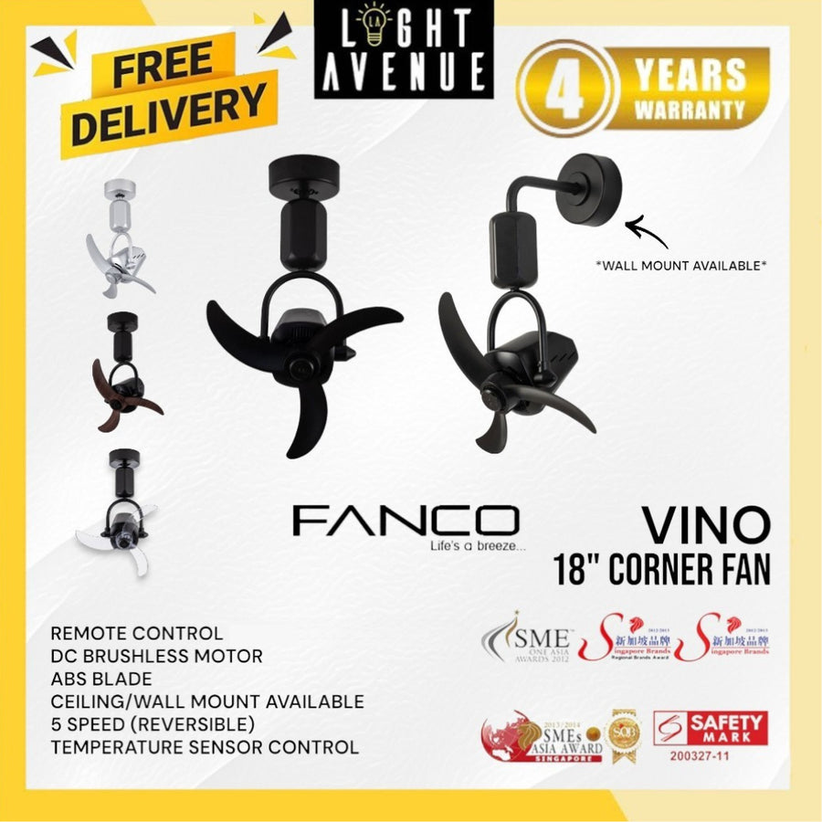 Fanco Vino Corner/Wall Fan 18"