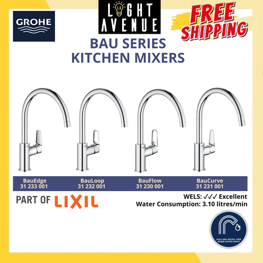 Grohe 31 233 001 BauEdge Sink Mixer
