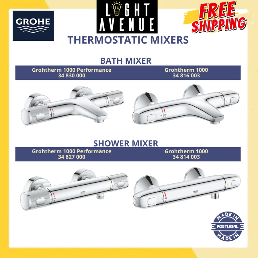 Grohe 34 816 003 Grohtherm 1000 Bath / Shower Mixer