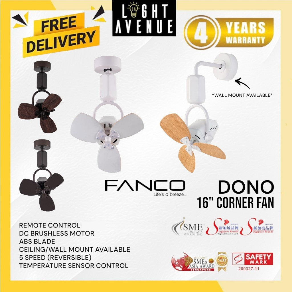 Fanco Dono Corner/Wall Fan 16"