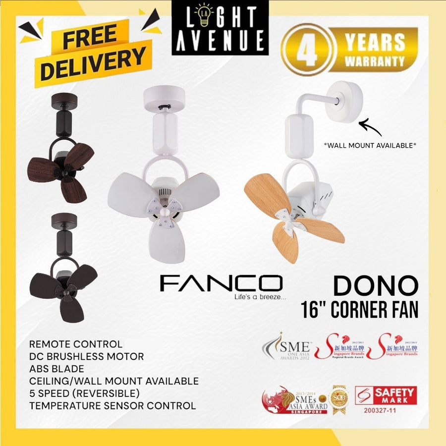 Fanco Dono Corner/Wall Fan 16"