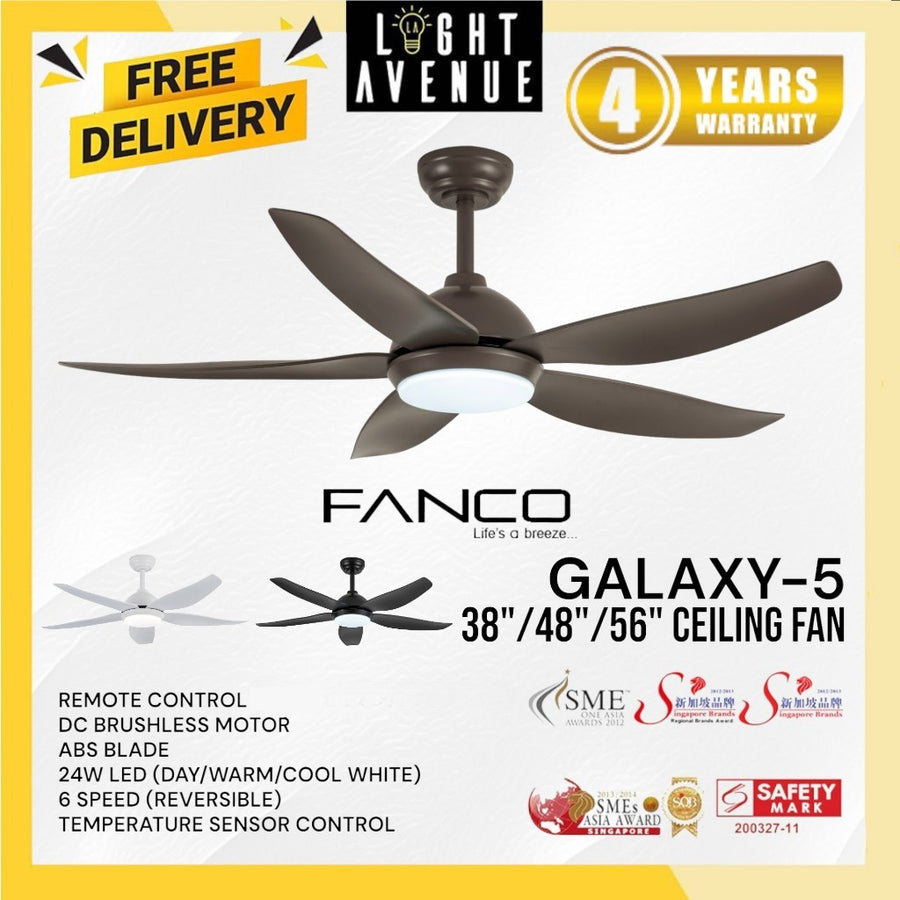 Fanco Galaxy 5 Ceiling Fan 38"/48"/56"