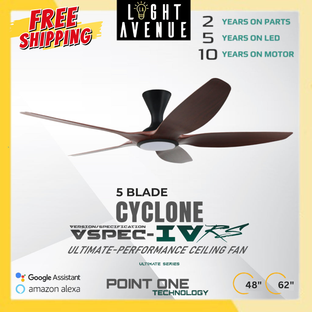 Point One Technology - Cyclone VSPEC-IV RS 48"/62" 5 Blade (LED Optional)
