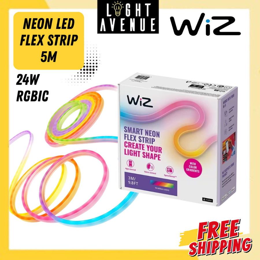 WiZ Smart WiFi Neon Flex Strip Lighting 5m 24W Type-G GM