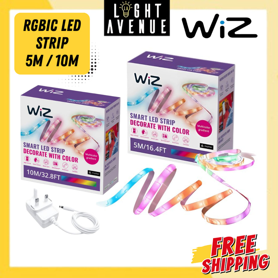 WiZ RGBIC LED Strip Light 5M/10M Type-G GM with UK Plug