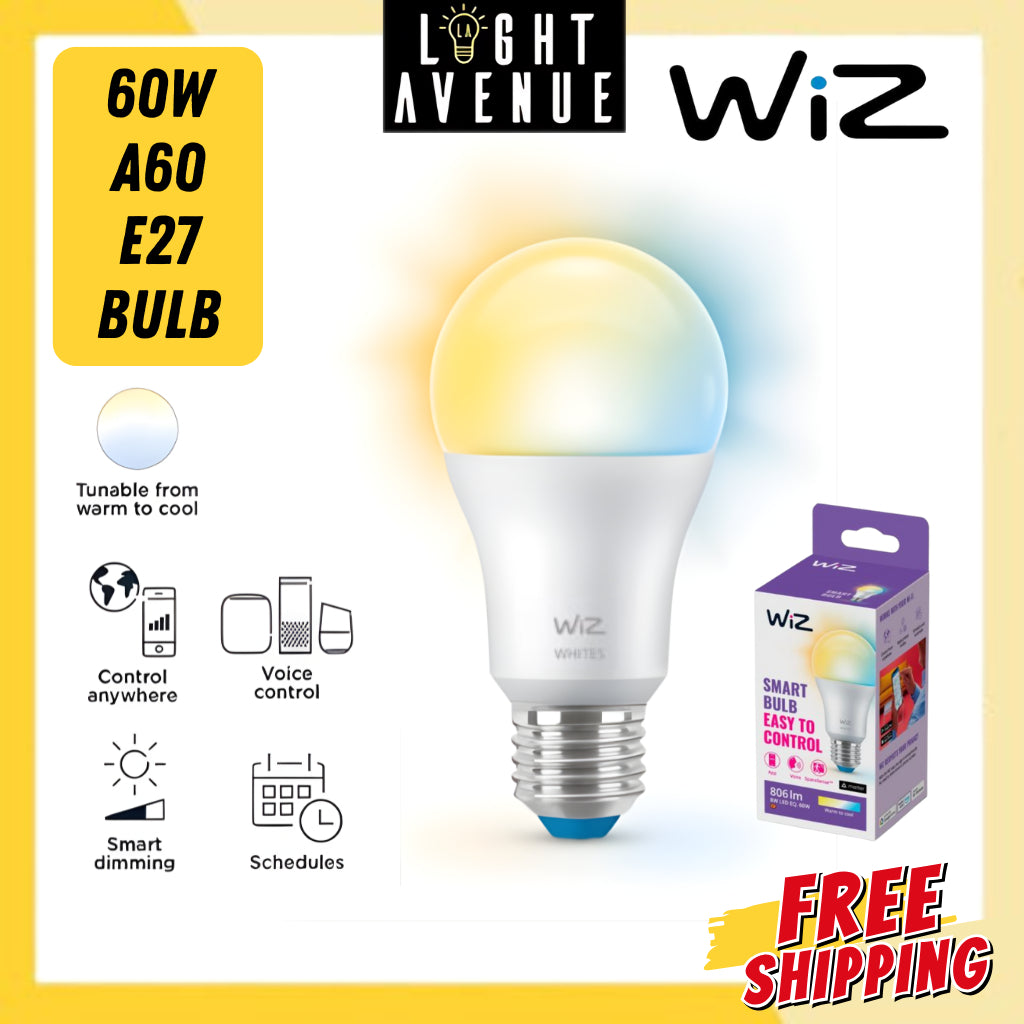 WiZ LED A60 E27 BULB WHITE 9W - TW