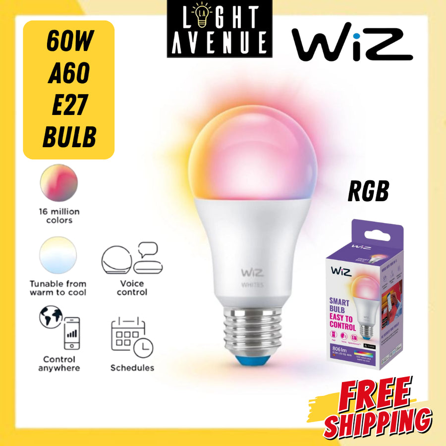 WiZ LED A60 E27 BULB COLOR 9W RGB