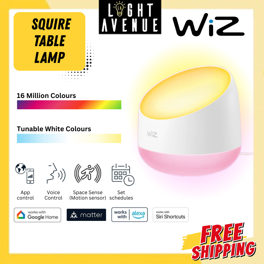 WiZ Squire Smart WiFi RGB Portable Dual Zone Table Lamp
