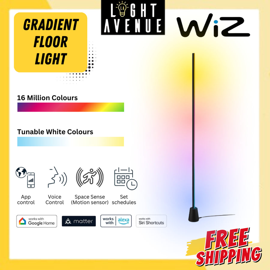 WiZ Gradient Floor Light 1.4m Entertainment RGBIC Light UK