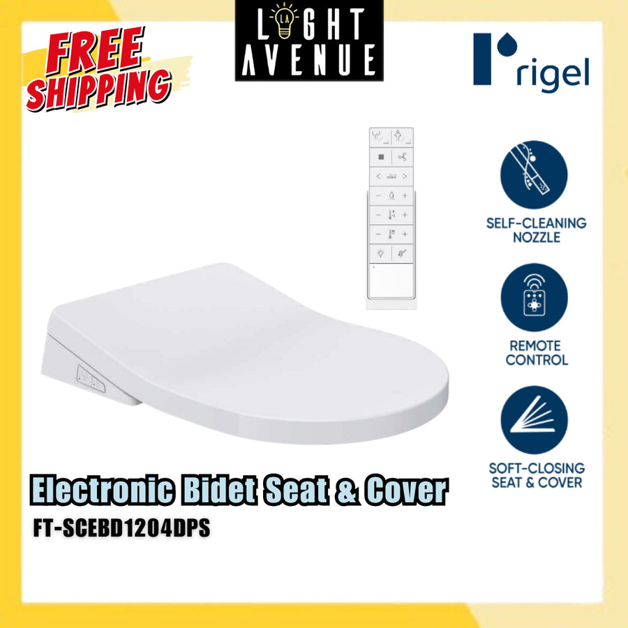 Rigel Electronic Bidet Seat & Cover FT-SCEBD1204DPS