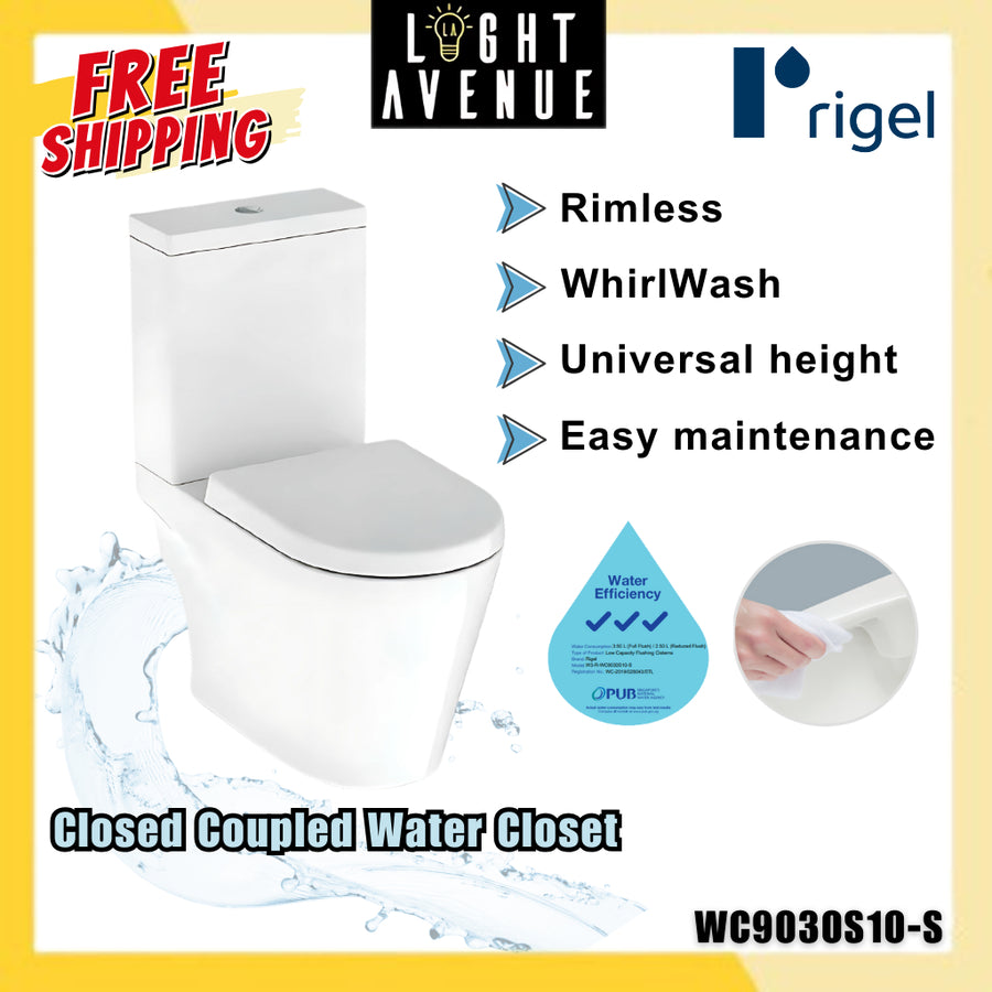 Rigel W3-R-WC9030S10-S Closed Coupled Water Closet
