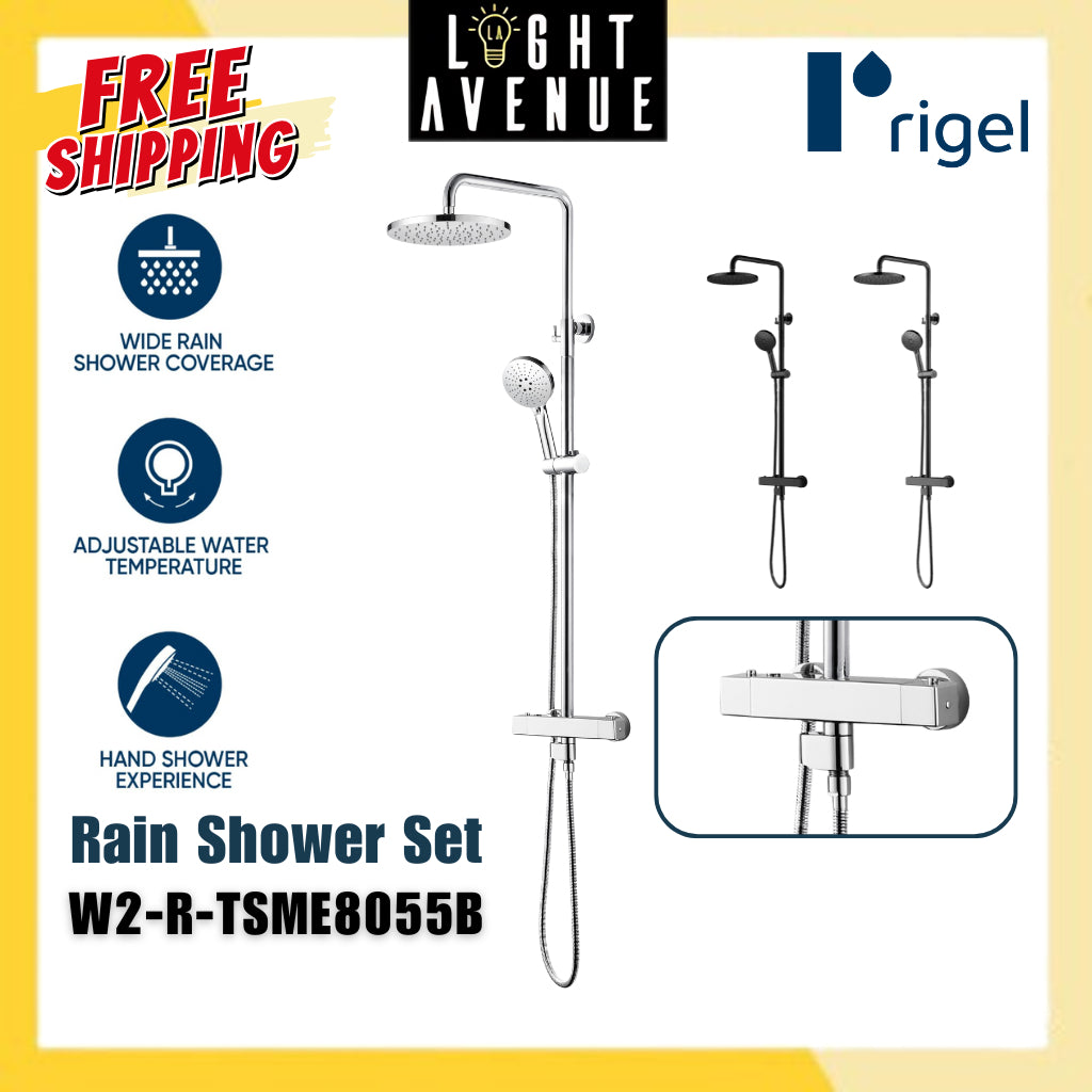 Rigel R-TSME8055B Thermostatic 3 in 1 Shower Set - Chrome