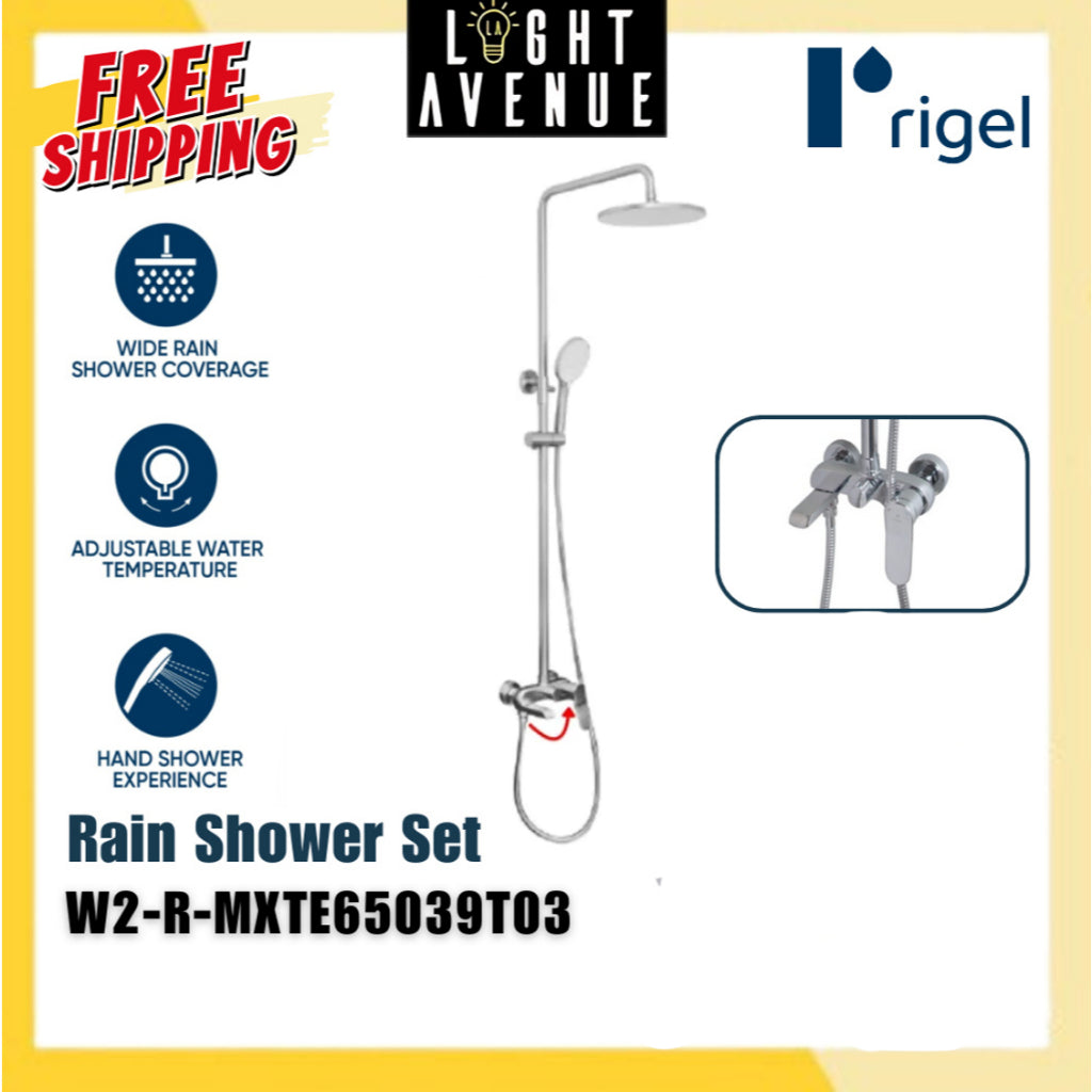 Rigel W2-R-MXTE65039T03 Wall Mounted Shower Mixer